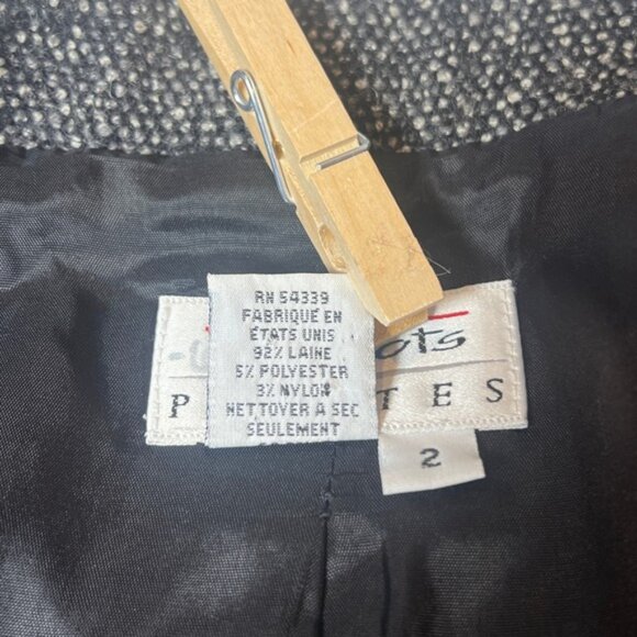 Talbots Petites Wool Blend Tweed Blazer Women's Size 2 Made in USA - Picture 6 of 6
